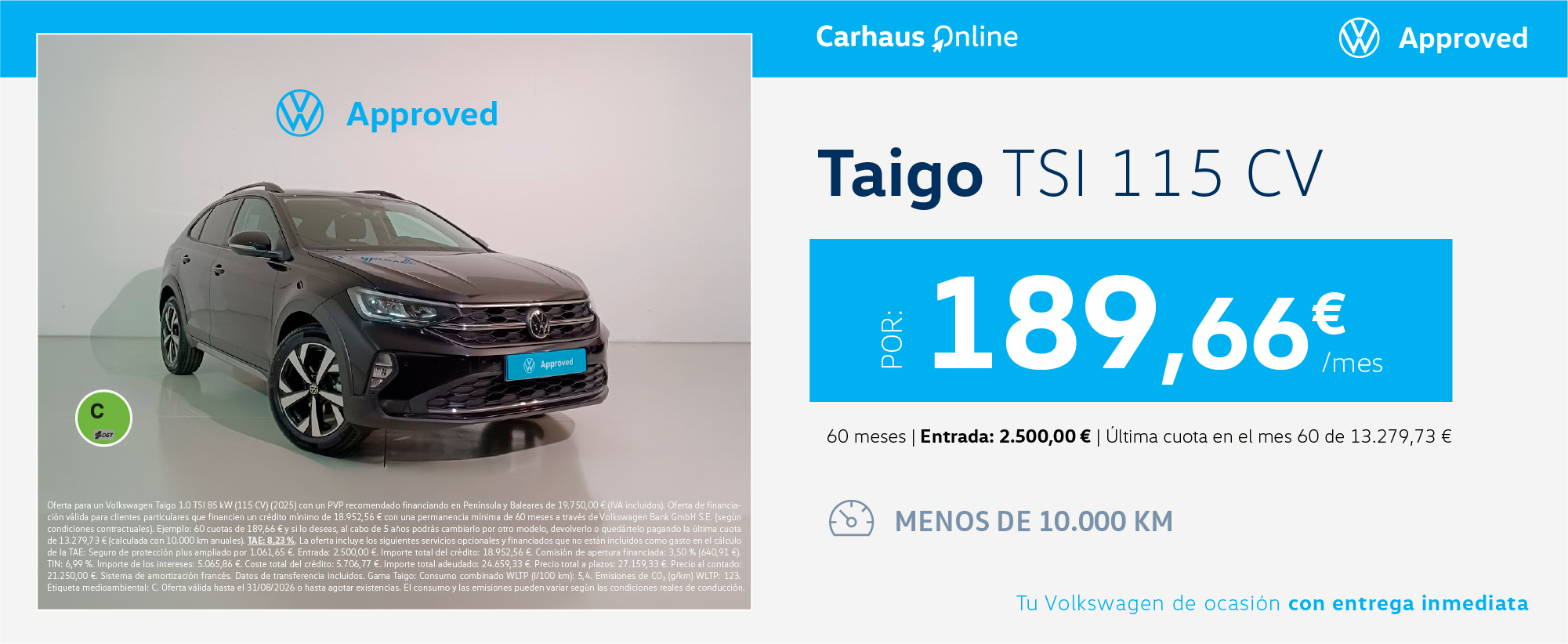 Volkswagen Taigo Volkswagen Approved
